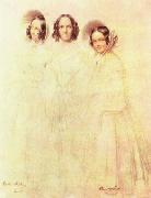 Franz Kruger Portrat der Frau Crelinger mit ihren Tochtern Bertha und Clara Spain oil painting artist